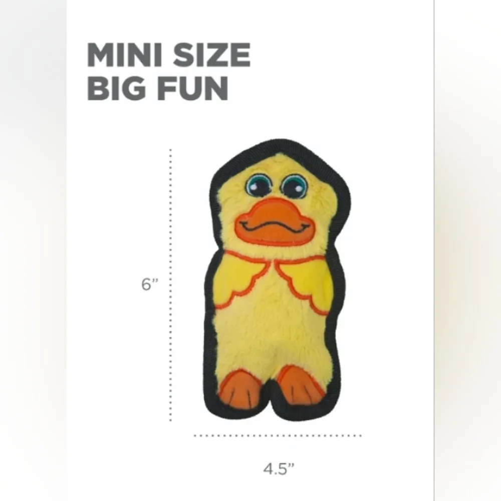 Outward Hound Invincibles Mini Duck Durable Plush Dog Toy